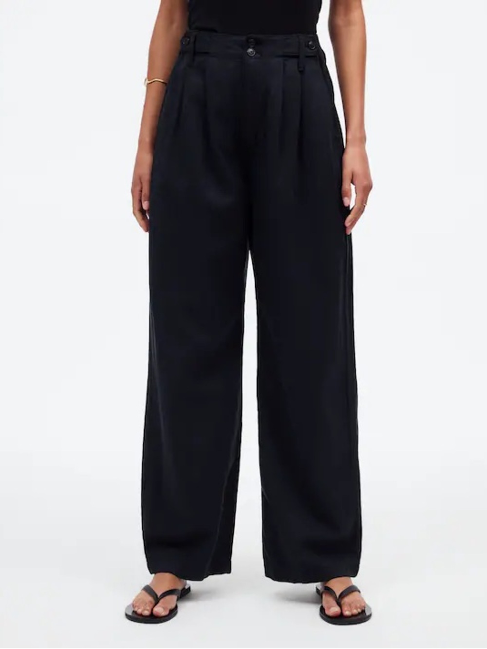 Madewell Harlow Wide-Leg Pant True Black Size 00P